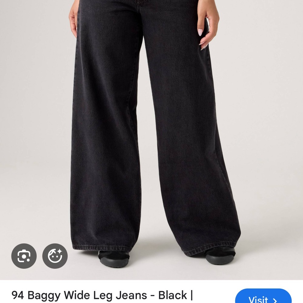 Levi's Classic Black Wide Leg Jeans